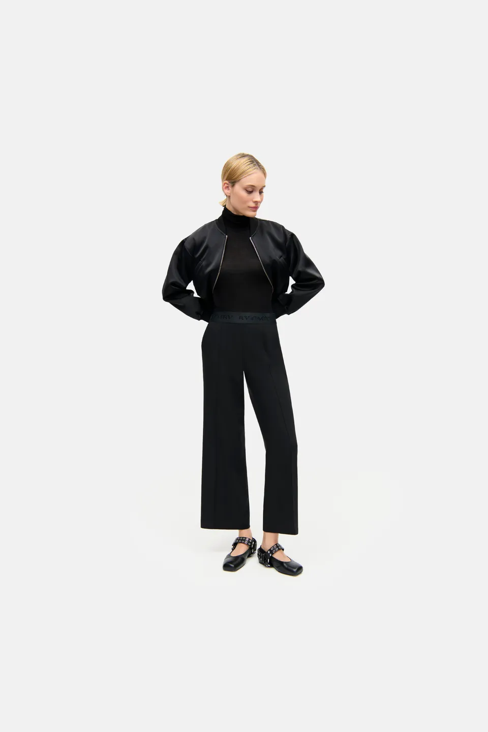 cambio-cameron-culotte-wide-leg-hose-7-8-schwarz image 1
