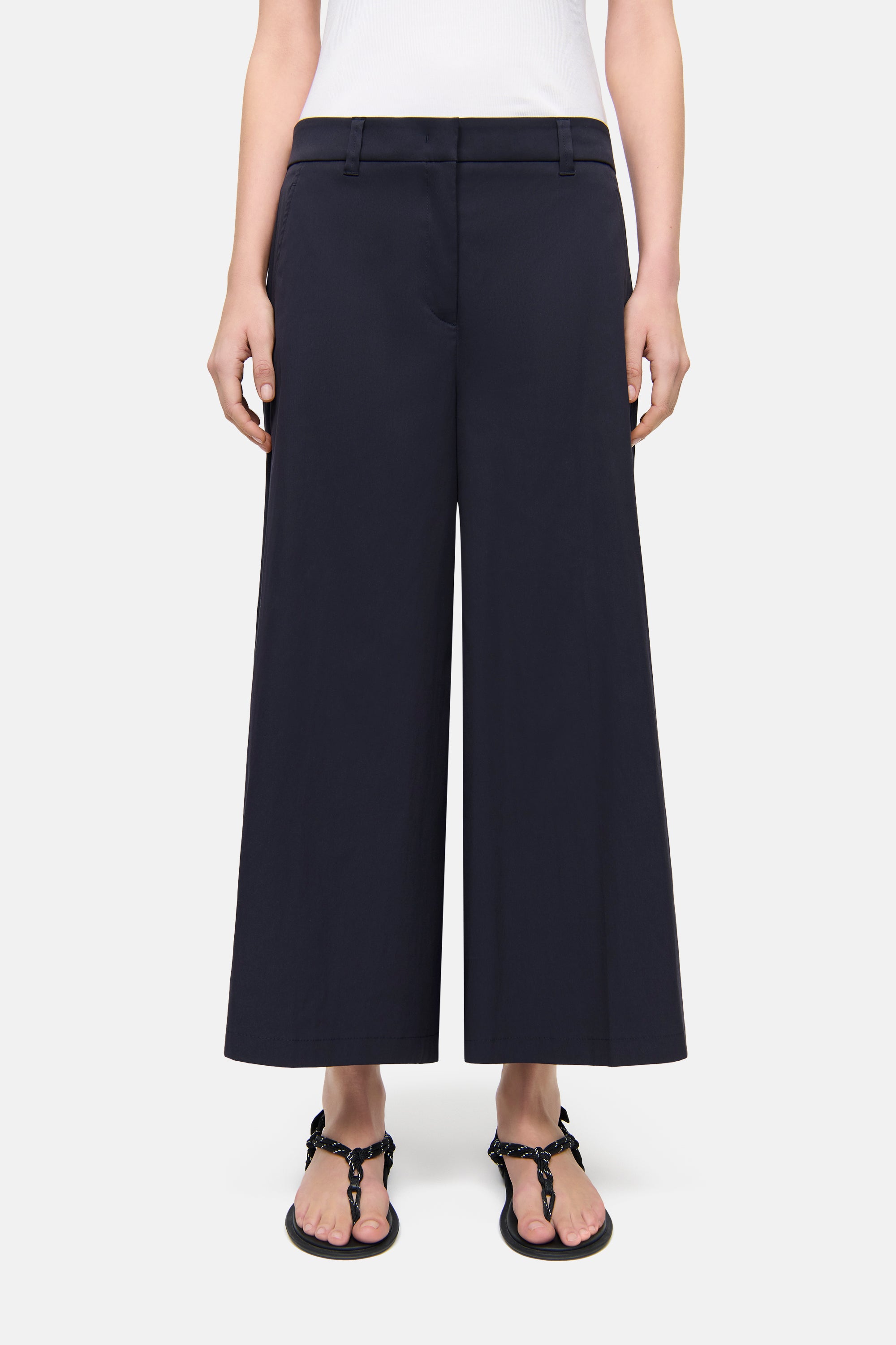 cambio-charlotte-wide-leg-hose-damen-culotte-cropped-ink-sapphire image 2