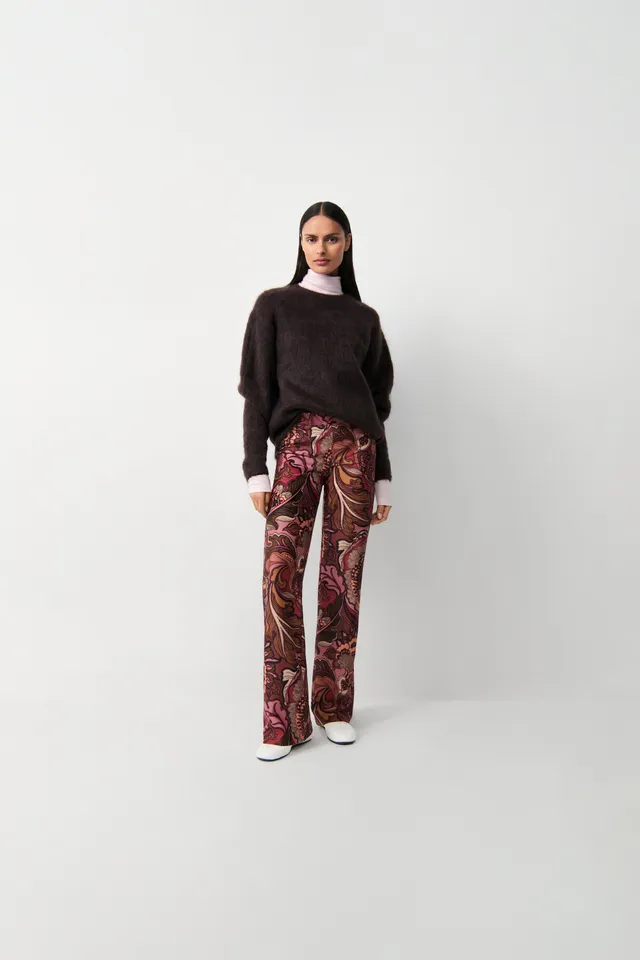 cambio-francis-flared-fit-hose-volle-l-nge-flower-amarena image 1