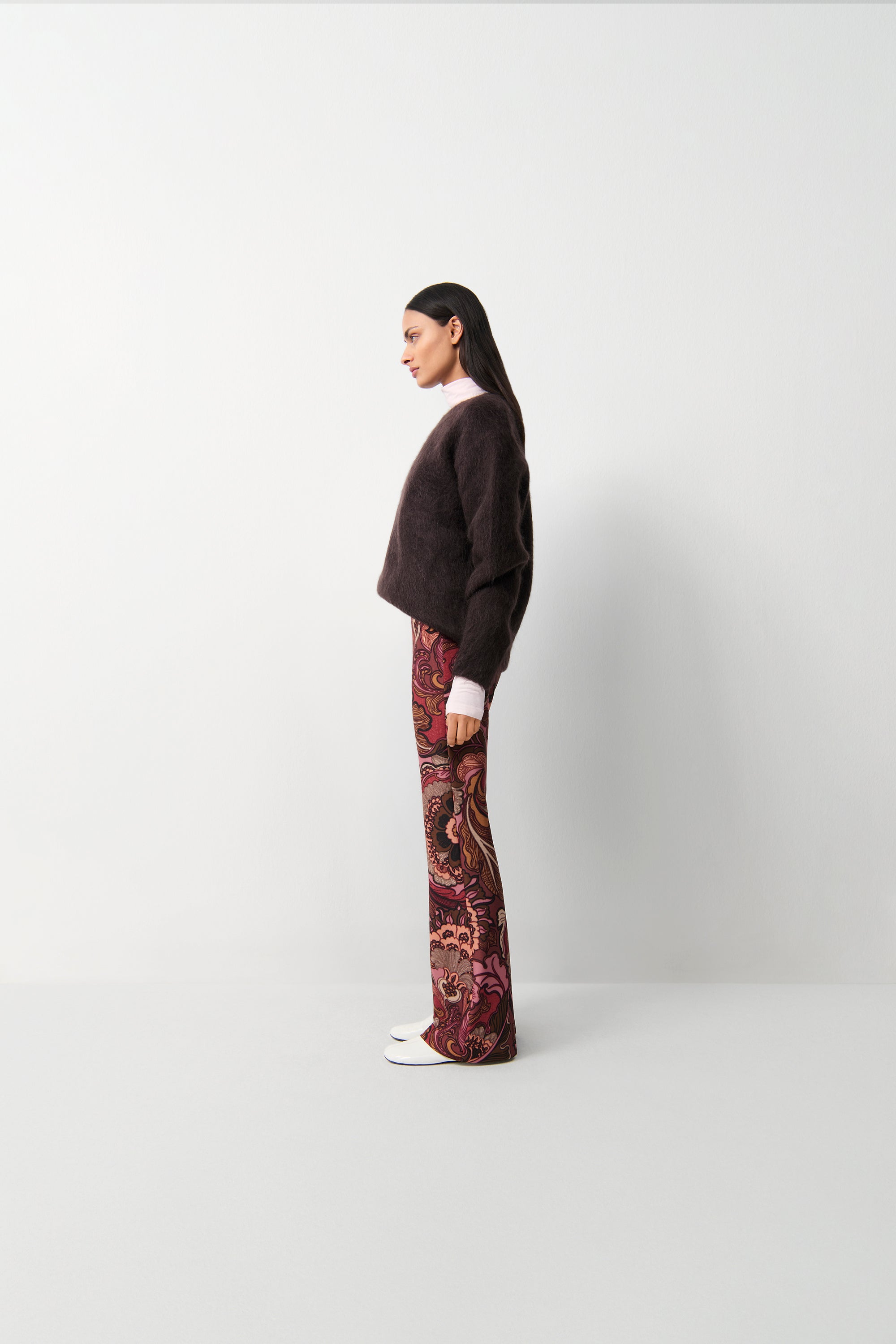 cambio-francis-flared-fit-hose-volle-l-nge-flower-amarena image 2