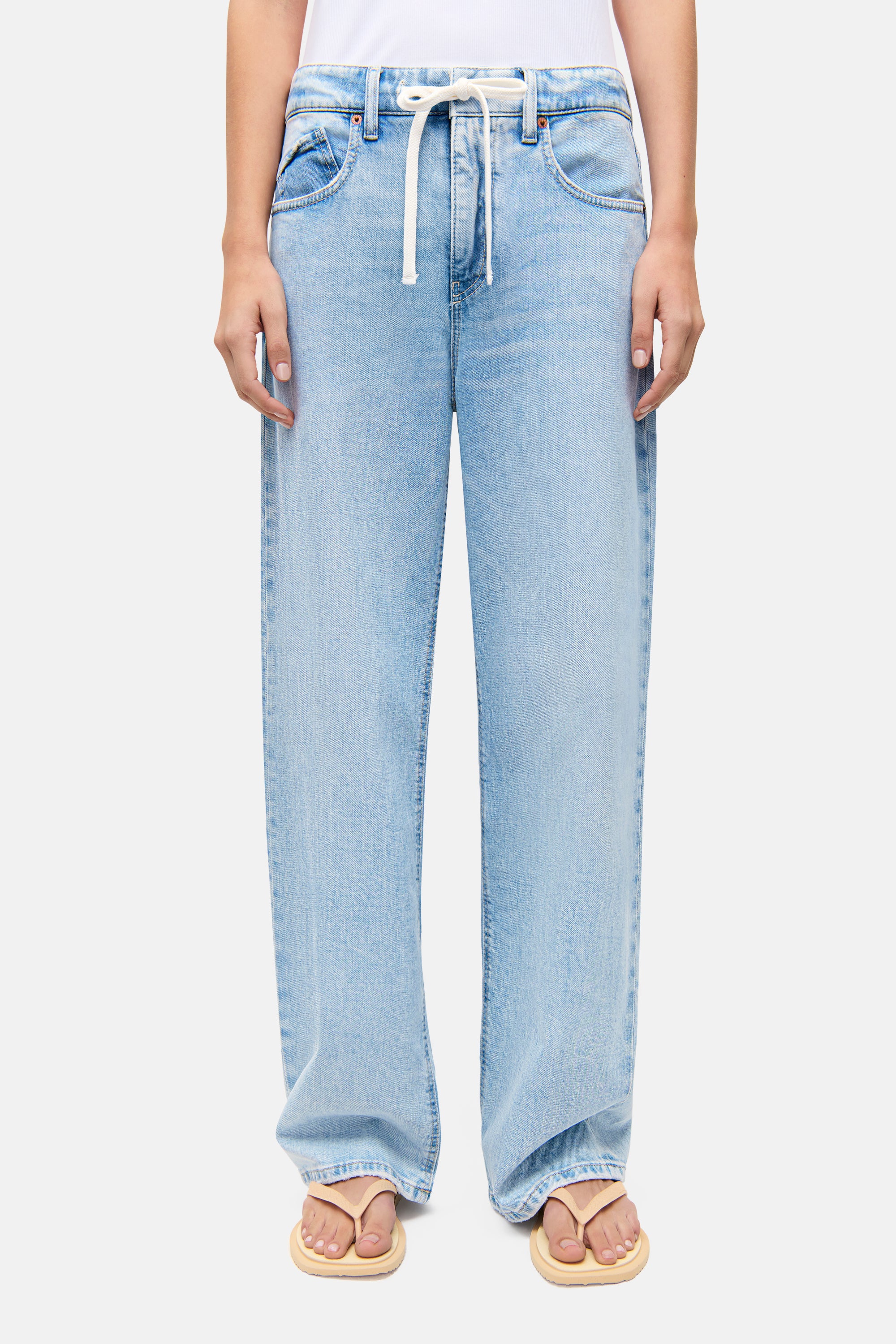 cambio-baggy-wide-leg-jeans-in-full-length-sun-bleach-blue-denim image 2