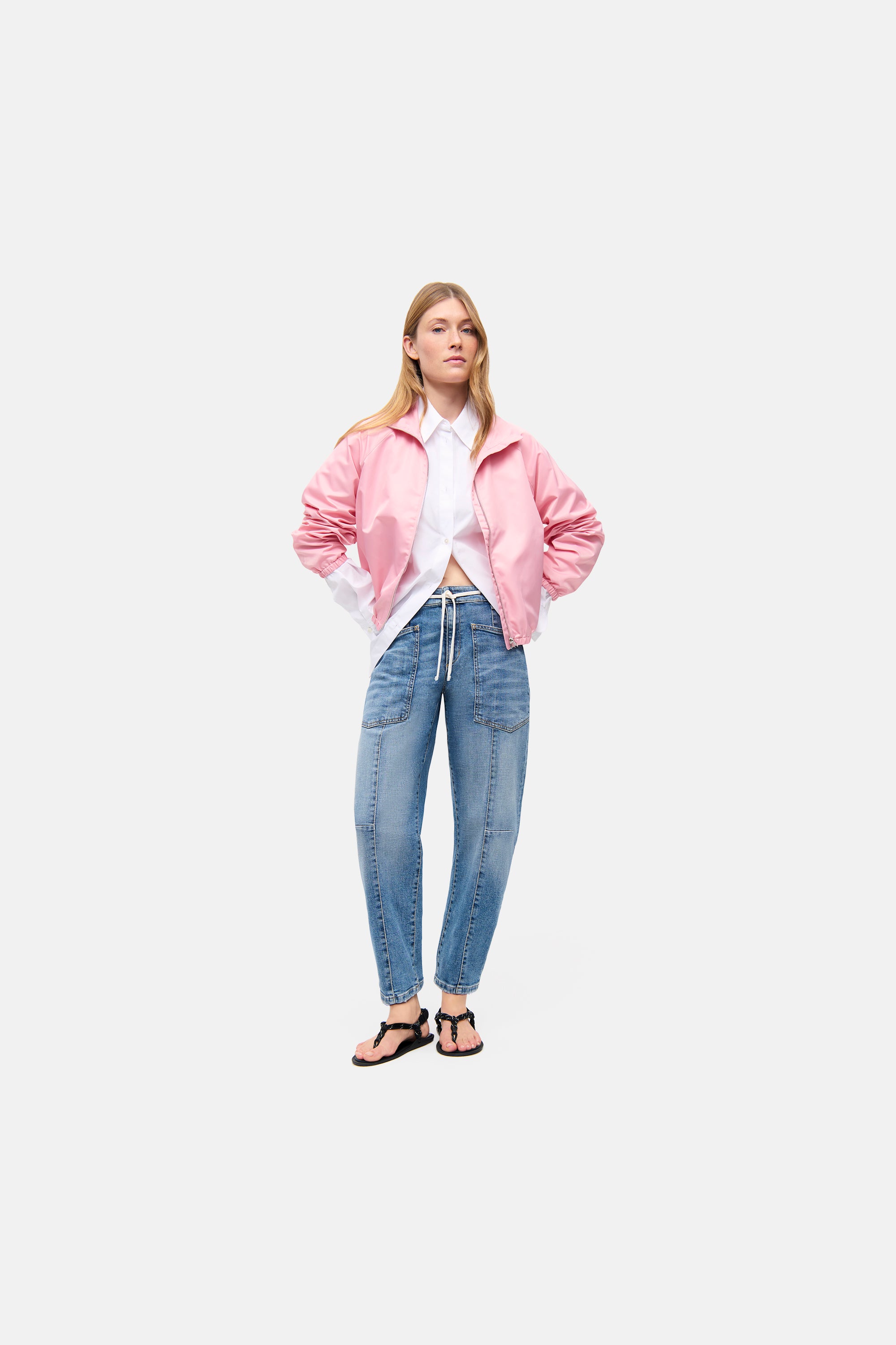 cambio-ocean-seam-barrel-jeans-cropped-mittelblau image 1