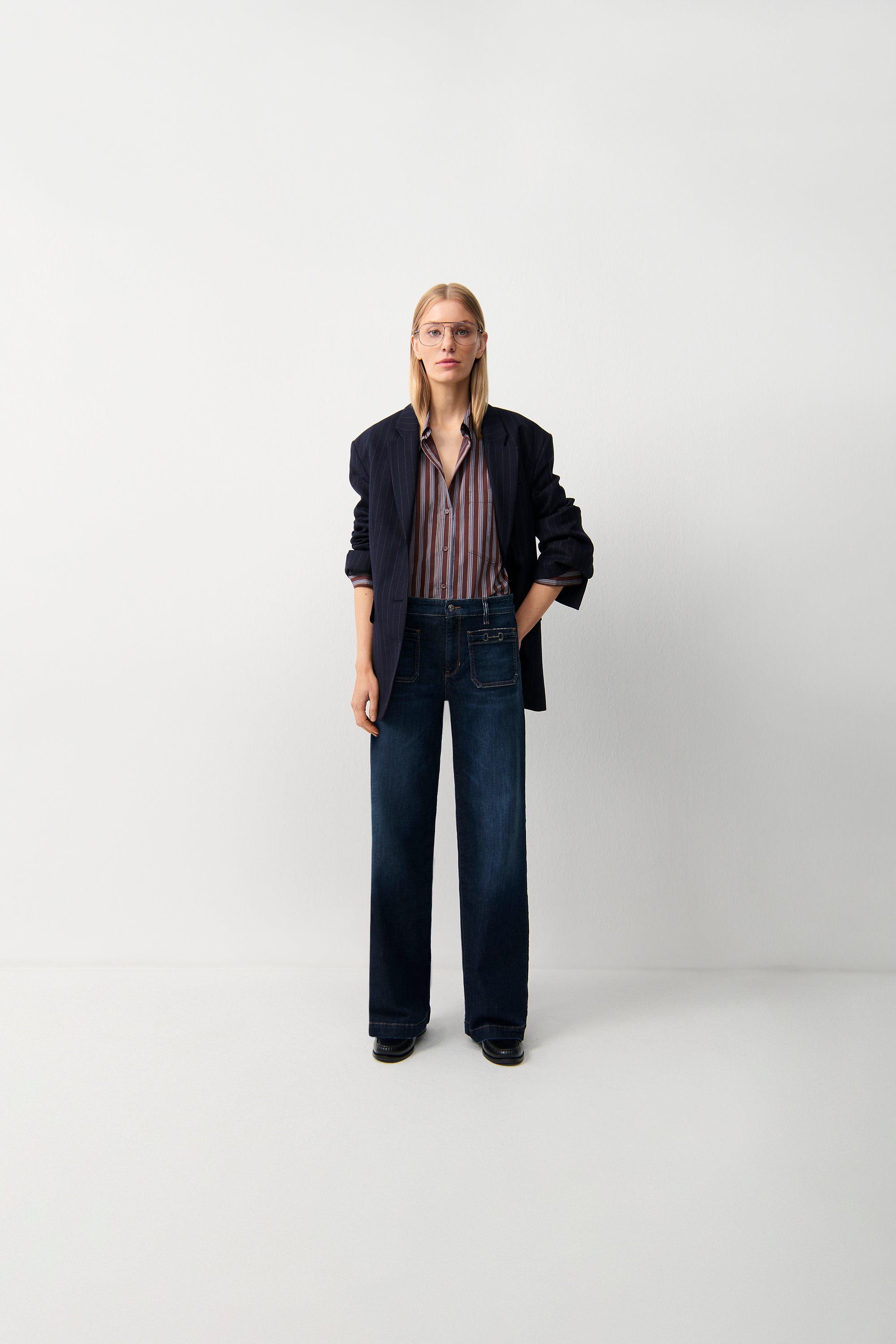 cambio-ava-patched-pocket-wide-leg-jeans-dunkelblau image 1