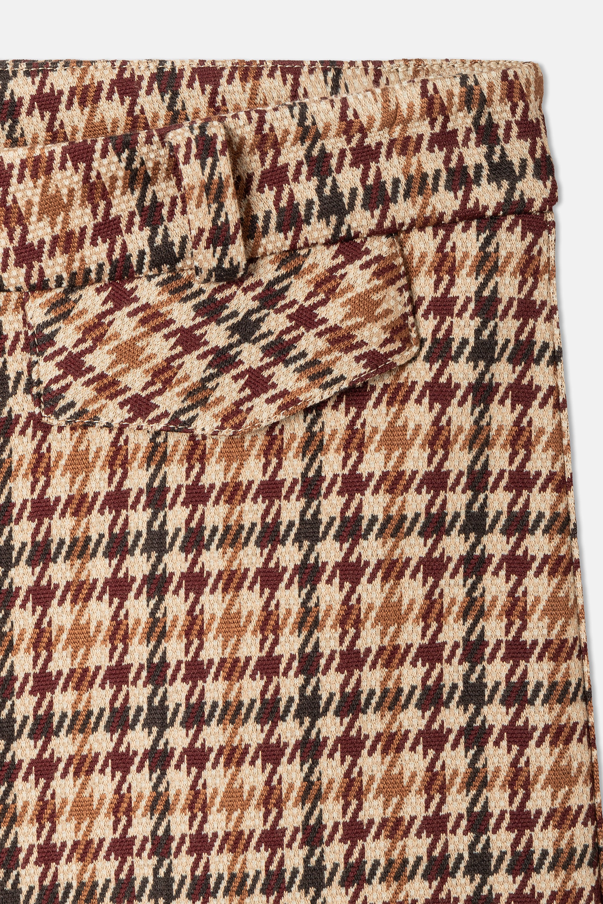 cambio-famous-flared-fit-hose-long-hahnentritt-jersey-jacquard-jersey-cinnamon image 4