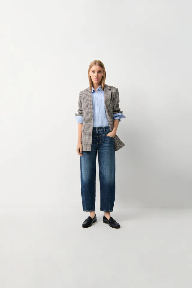 cambio-elin-barrel-jeans-cropped-rustic-dark-cross image 1