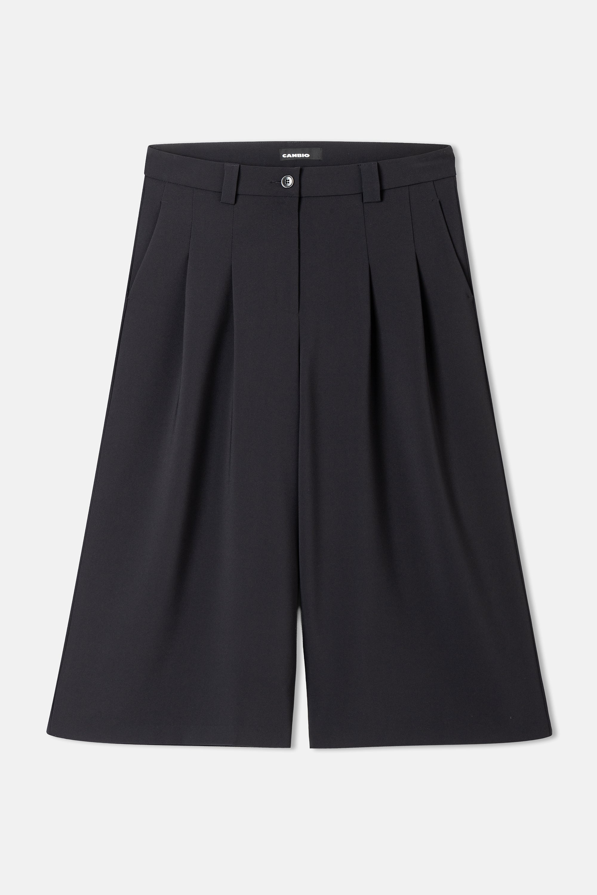 cambio-constance-bermuda-hose-bundfalten-royal-navy image 3
