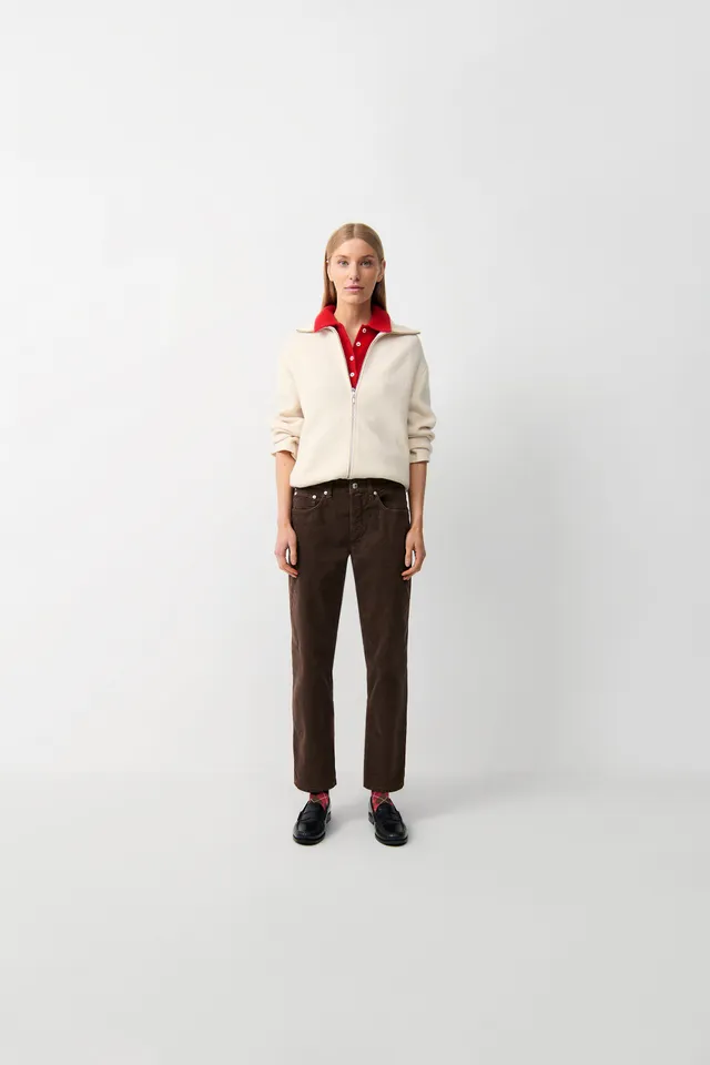 cambio-gini-straight-fit-hose-lang-in-feinem-cord-mocha-bark image 1