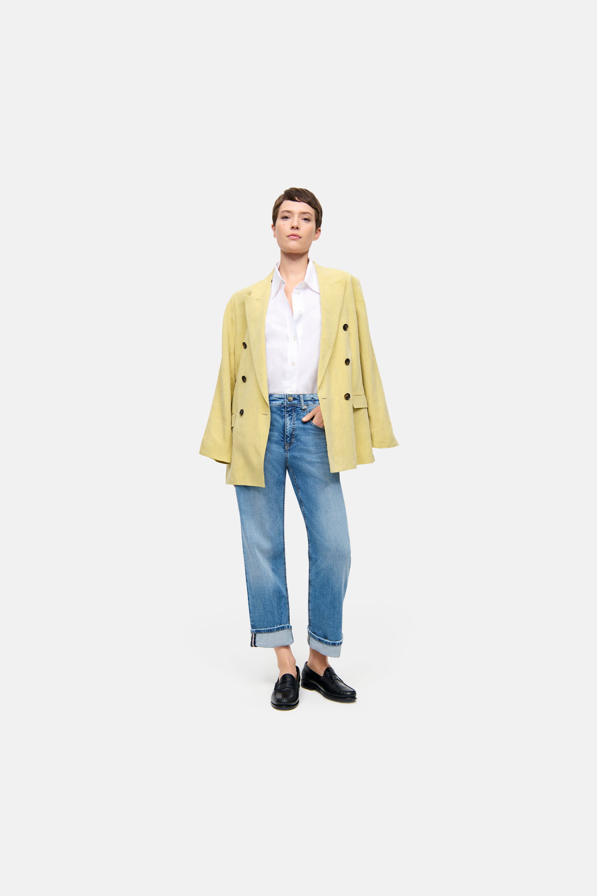 cambio-gaia-relaxed-straight-fit-jeans-in-verk-rzter-l-nge-umschlagdetail-sun-vi image 2