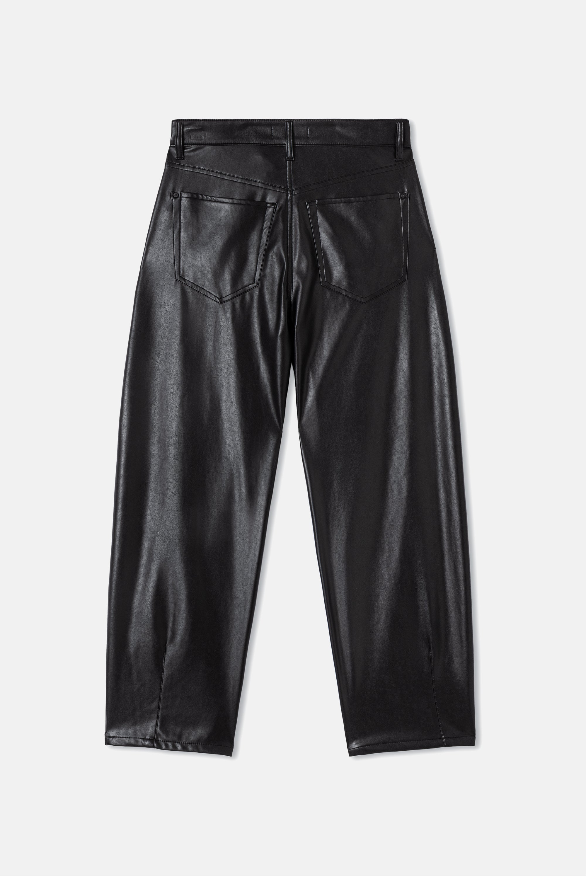 cambio-elin-barrel-hose-damen-cropped-schwarz-leder-optik image 4