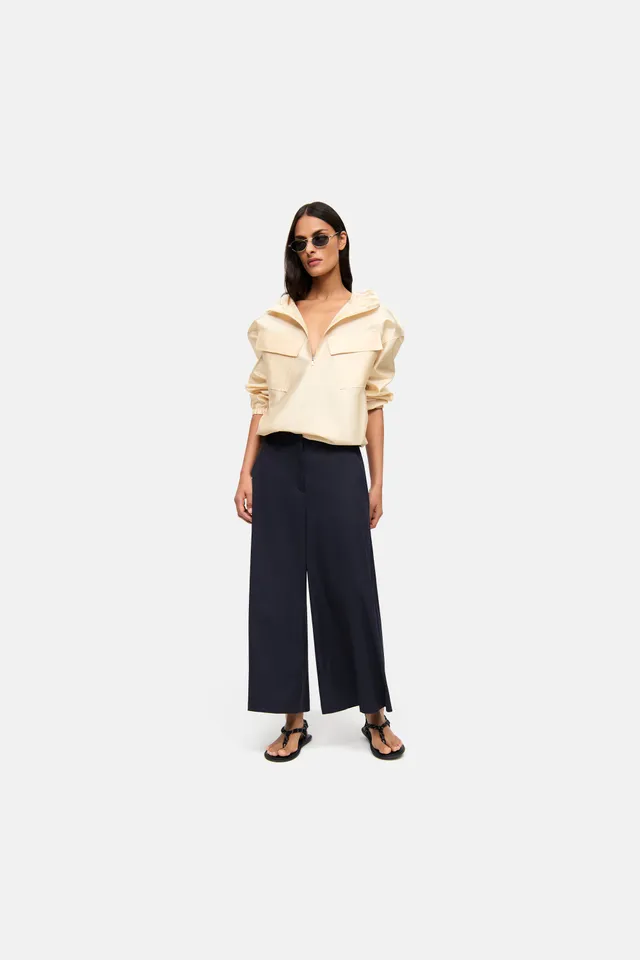 cambio-charlotte-wide-leg-hose-damen-culotte-cropped-ink-sapphire image 1
