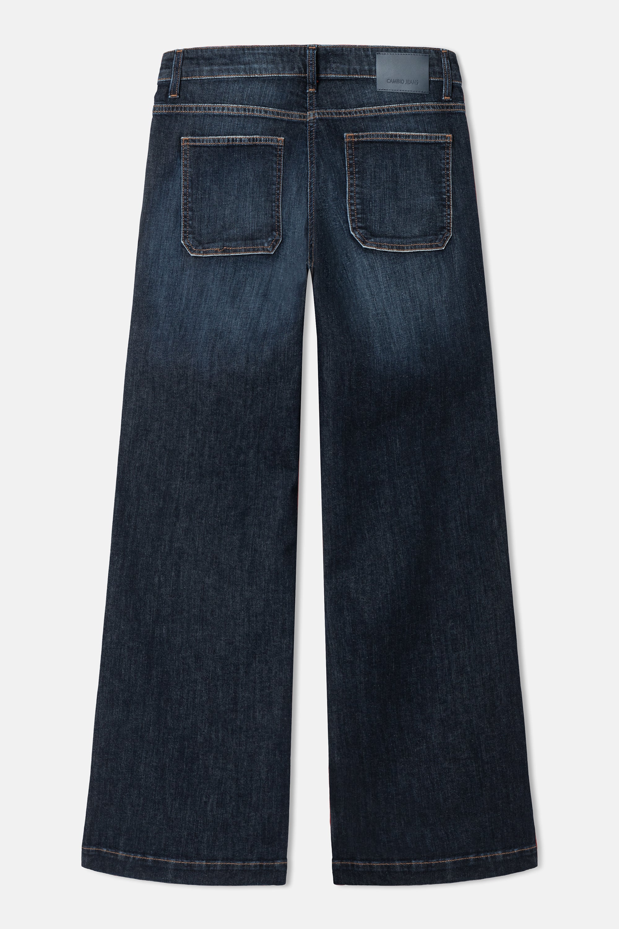 cambio-ava-patched-pocket-wide-leg-jeans-dunkelblau image 6