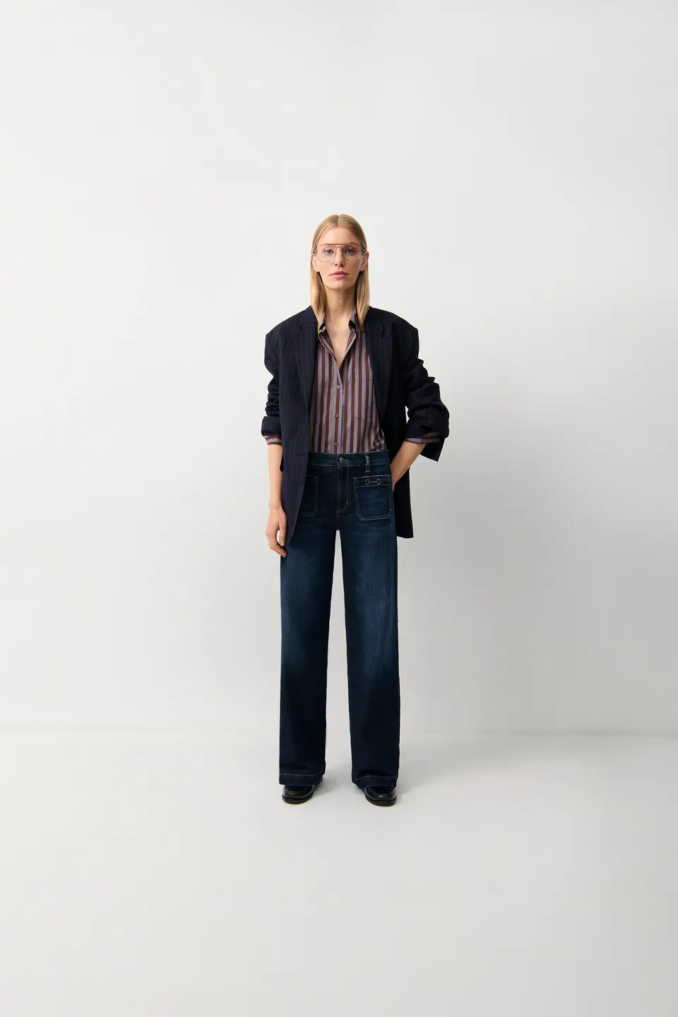 cambio-ava-patched-pocket-wide-leg-jeans-dunkelblau image 1