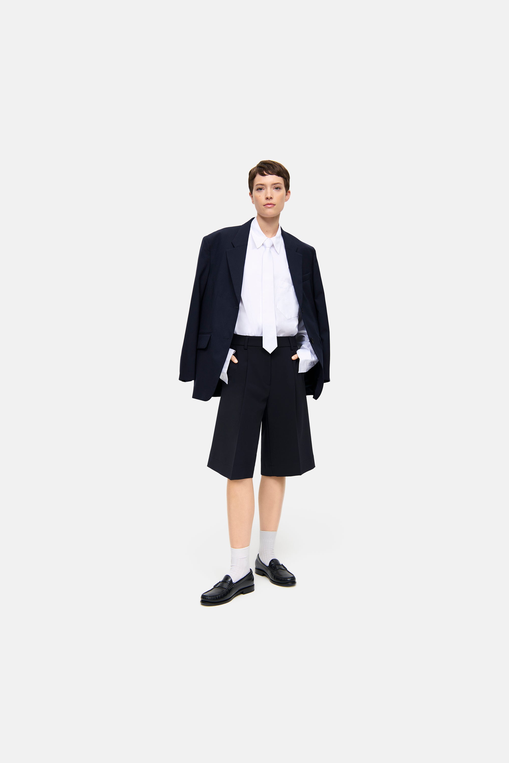 cambio-anna-bermuda-kurze-stoffhose-royal-navy image 2